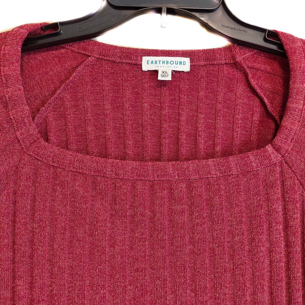 EARTHBOUND Ribbed Mini Skater Dress With Cut Out On Back Boho Fall Cute Cozy - Picture 2 of 4